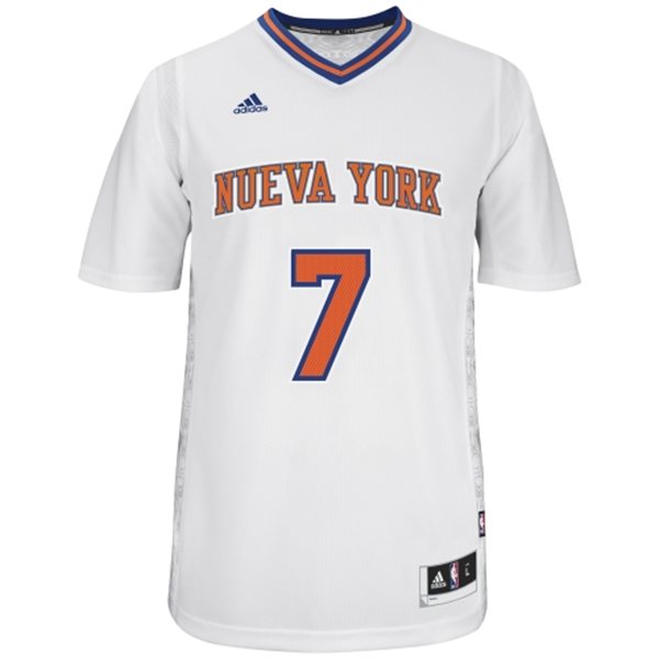 2014 latin night new york knicks #7 carmelo anthony swingman jersey-front